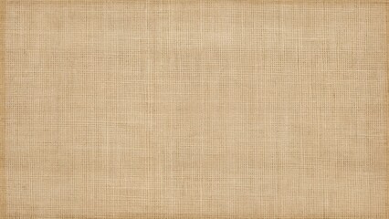 Woven Burlap Fabric Texture Background with Bordered Blank Area for Rustic Posters
