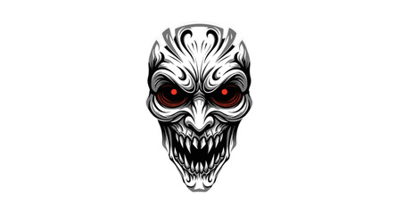 The devil's face is scary.