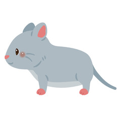 横向きのネズミイラスト
