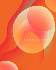 Abstract orange background. Overlapping circles create soft gradients, warm tones. Minimalist design, modern aesthetic.