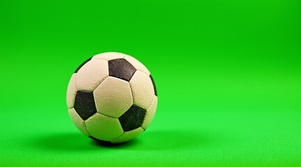 soccer ball on green background
