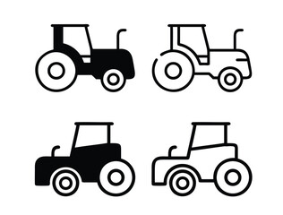 tractor icon isolated on white
