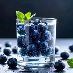 Refreshing blueberry drink