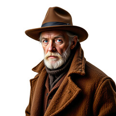 Portrait of a distinguished elderly man urban setting photography indoor environment close-up view character study