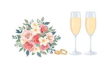 champagne and flowers © Wilda