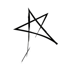 Pentagram Symbol Hand Drawn Halloween Graphic