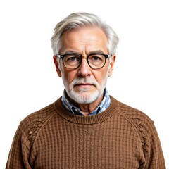 Elderly man portrait studio photography close-up wisdom and experience