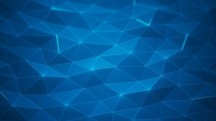 Vibrant blue background with low poly polygonal pattern creates modern, dynamic, and abstract geometric visual effect for stunning visuals - Powered by Adobe