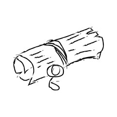 Log Hand Drawn Creepy Illustration