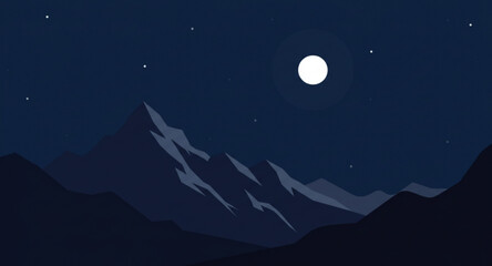 night sky with moon © Wilda