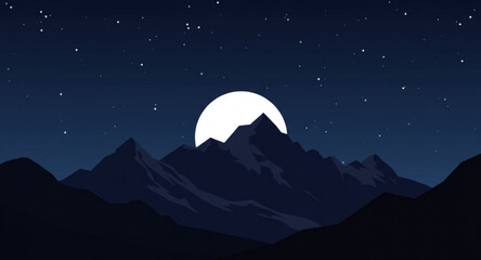 moon over the mountains © Wilda