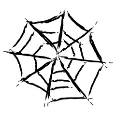 Creepy Web Hand Drawn Halloween Illustration