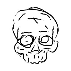 Skull Hand Drawn Creepy Illustration