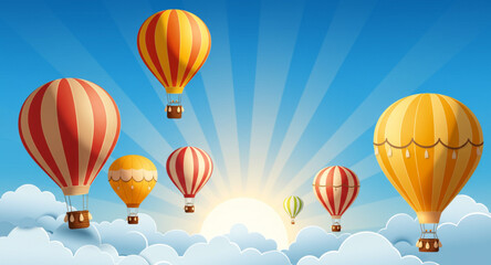 hot air balloon in sky