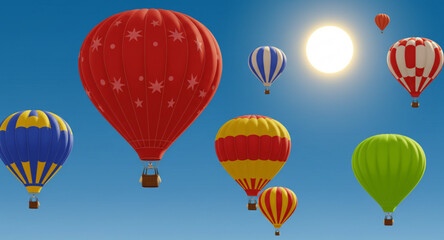 Obraz premium hot air balloon in sky