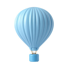 Obraz premium Light-blue hot air balloon,?pleated design,?3D rendering