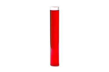 Test tube with red liquid transparent PNG isolated background