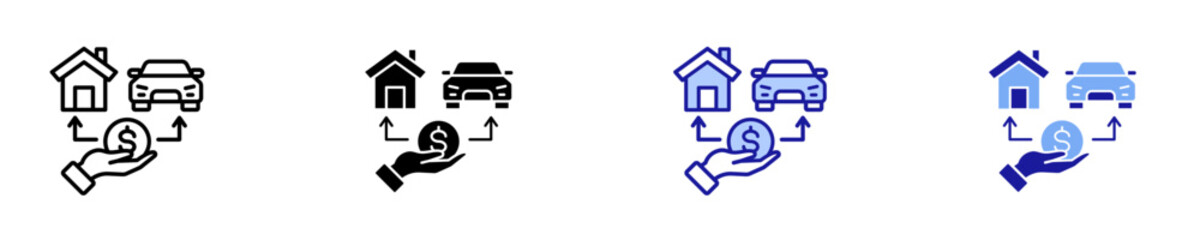 Mortgage  Icon Set Multiple Style Collection