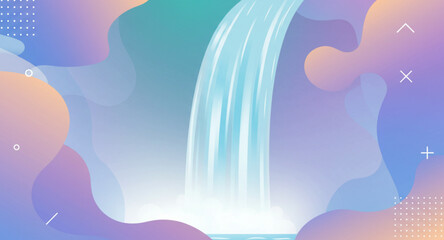 abstract background with waterfall 