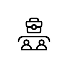 Editable Business Meeting Icon Teamwork and Collaboration
