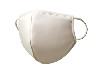 Protective face mask with ear loops isolated on white background transparent png