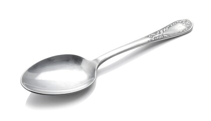 Elegant metal spoon, exquisite tableware detail
