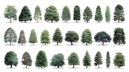 Collection Of Various Christmas Trees