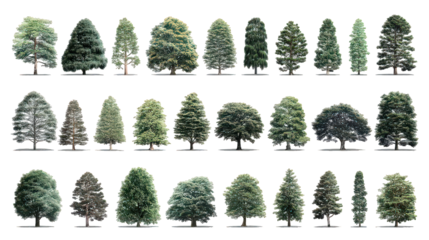 Collection Of Various Christmas Trees
