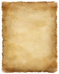 Parchment Texture Background with Golden-Brown Stains and Curled Corners for Medieval Maps