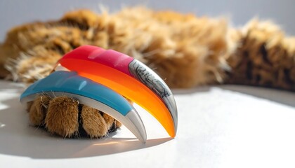 Colorful claw covers for a fluffy feline friend