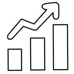 Growth Bars Icon &ndash; Business Success Vector