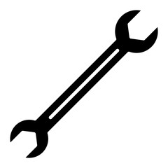 Open End Wrench Glyph Icon