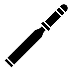 Wood Chisel Tool Silhouette for Carpentry and Woodworking