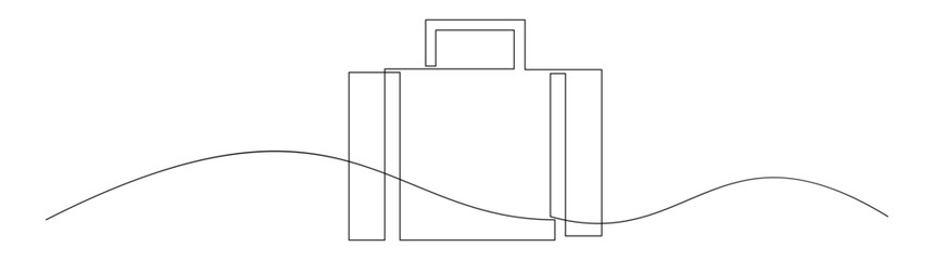 Minimalist Luggage and Travel Vector Line Art
