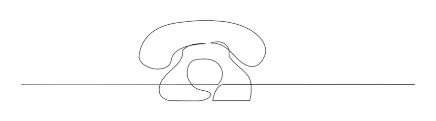 Retro Rotary Phone Continuous Line Drawing
