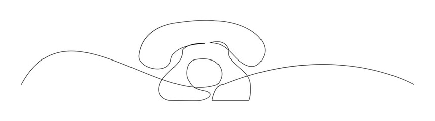 Retro Phone Minimalist Line Art Illustration