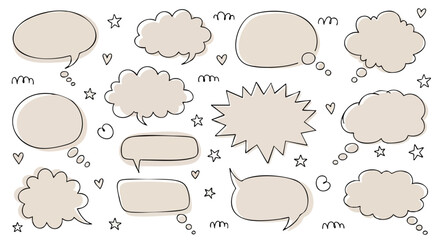 Fototapeta premium Creative speech bubble collection for engaging communication and brainstorming ideas
