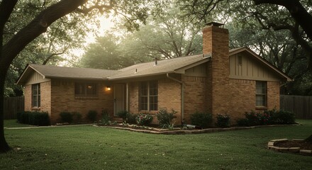 Residential home under trees