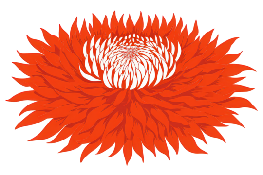 Ornate Red Flower Design