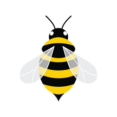 Cute cartoon bee insect illustration for summer and nature designs vector