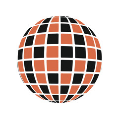 Abstract geometric globe sphere pattern digital art modern design vector