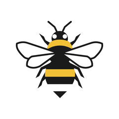 Stylized bumblebee insect icon vector graphic for nature and honey lovers vector