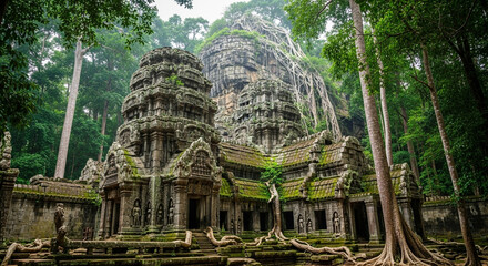 Explore ancient ruins of Ta Prohm temple embraced by jungle roots in Siem Reap Cambodia adventure travel