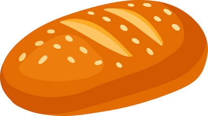 Artisan Crusty Bread Loaf A Delicious Illustration