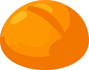 Simple illustration of a fresh, golden-brown bread loaf, perfect for culinary designs or food-related projects