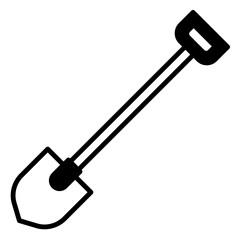Shovel Icon: Gardening Tool for Digging and Landscaping
