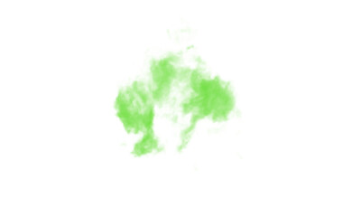 green smoke brush for graphics on white background