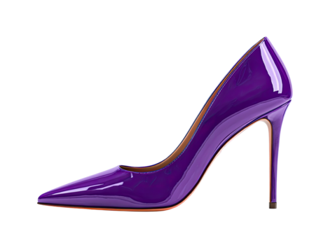 Glossy purple stiletto heel shoe - Powered by Adobe