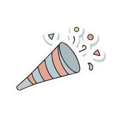 party horn vector illustration design
