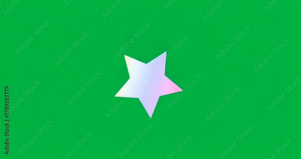Wall mural on animation start gradient star holding center while pixel noise shifting to calm blue background